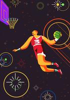 Basketbal Slam Dunk vector