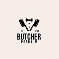 premium meester slager vector logo ontwerp