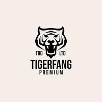 premium tijger hoofd vector logo ontwerp