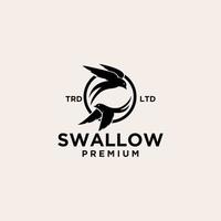 premium zwaluw vector logo ontwerp