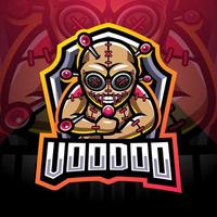 voodoo esport mascotte logo ontwerp vector