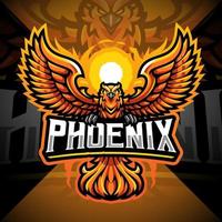 phoenix esport mascotte logo ontwerp