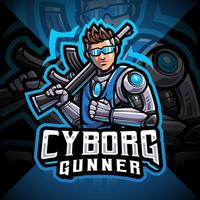 cyborg gunners esport mascotte logo ontwerp vector