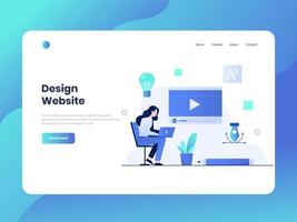 website ontwerper website vector