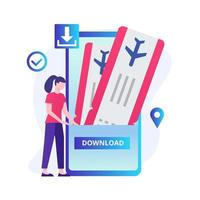 download je e-ticket vector