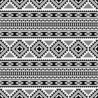 meetkundig abstract vormen met etnisch stijl. naadloos tribal patroon. textiel afdrukken traditioneel ontwerp in inheems Amerikaans stijl. zwart en wit kleuren. vector