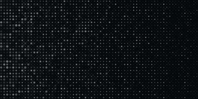 abstracte zwarte en grijze halftoonpunten op een donkere achtergrond en textuur met kopieerruimte. vector illustratie