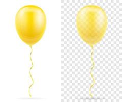 feestelijke transparante ballonnen gepompt helium met lint voorraad vectorillustratie geïsoleerd op een witte achtergrond vector