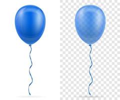 feestelijke transparante ballonnen gepompt helium met lint voorraad vectorillustratie geïsoleerd op een witte achtergrond vector