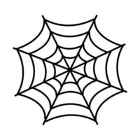 Halloween spider net lijn stijlicoon vector