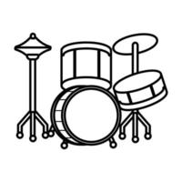 drums muziekinstrument lijn stijlicoon vector