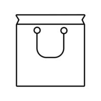 tas winkelen stijlpictogram lijn vector