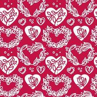 san Valentijnsdag dag. bruiloft. liefde. viering. naadloos patroon voor kleding stof, inpakken, textiel, behang, kleding. vector. vector