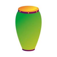 bongo drum instrument stijl lijn en vul icoon vector