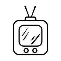 retro tv pop-art lijnstijl vector