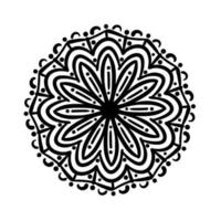 circulaire mandala bloemen silhouet stijlicoon vector