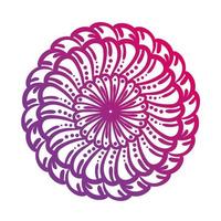 roze circulaire mandala bloemen silhouet stijlicoon vector