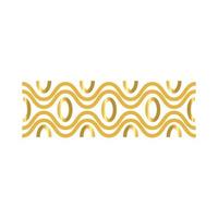 elegant grenskader met golven decoratie gouden gradiënt stijlicoon vector