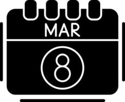 maart vector icoon ontwerp