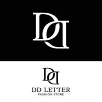 brief monogram d dd in gemakkelijk modern stijl logo vector