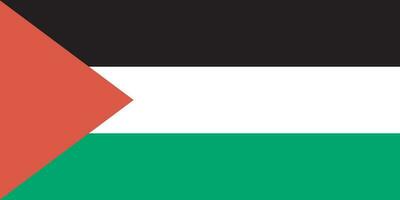 nationaal Palestina vlag, officieel kleuren, en proporties. vector illustratie. eps 10 vector.