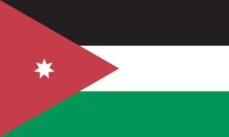 nationaal Jordanië vlag, officieel kleuren, en proporties. vector illustratie. eps 10 vector.