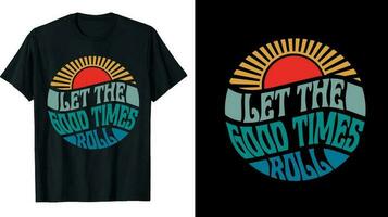 retro t-shirt, wijnoogst t-shirt, groovy t-shirt, hippie t-shirt, jaren 70 t-shirt ontwerpen vector