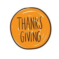 happy thanksgiving day viering belettering hand tekenen stijl vector