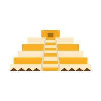 Mexicaanse piramide antieke cultuur folk traditionele platte icon vector