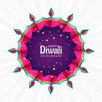 De mooie van de de groetkaart van het diwalifestival kleurrijke decoratieve rug vector