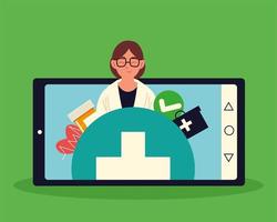 geneeskunde gezondheidszorg online vector