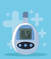 diabetes meter test vector