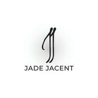 j jj logo ontwerp concept met de achtergrond. initieel gebaseerd creatief minimaal monogram icoon brief. modern luxe alfabet vector ontwerp