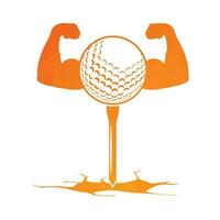 golf bal en lichaam biceps met barst vector illustratie