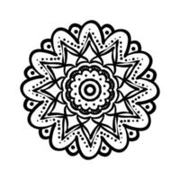 mandala bloemen etniciteit monochroom geïsoleerd icon isolated vector