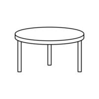 houten tafel meubel geïsoleerd icon vector