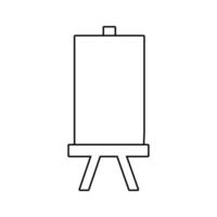 leeg canvas in houten geïsoleerd pictogram vector