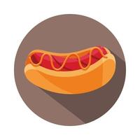 oktoberfest bier festival eten hotdog viering duits traditioneel blok en plat icoon vector