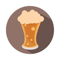 oktoberfest festival bier schuim drinken viering duits traditioneel blok en plat icoon vector