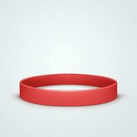 rood rubber band symbool Aan wit terug vector