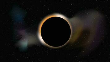 zwart gat in donker ruimte vector