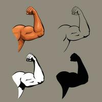 menselijk handen biceps ontwerp reeks vector