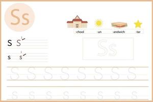 leer de letter s vector