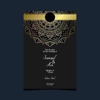 luxe mandala patroon achtergrond met gouden arabesque pro vector