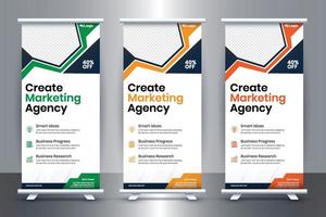 gratis zakelijke roll-up stand banner sjabloonontwerp met vector