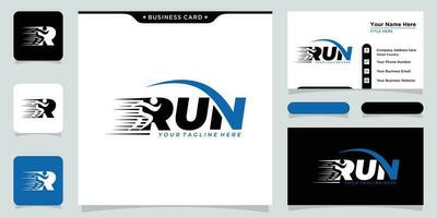 rennen logo, jogging en marathon logo sjabloon ontwerp vector