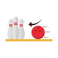 bowlingclub sport en vrije tijd spel plat pictogramontwerp vector