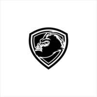 gorilla hoofd logo. ontwerp de embleem voor uw bedrijf. vector illustratie.