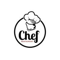 professioneel chef of keuken chef hoed logo sjabloon. logo voor bedrijf, huis koken en restaurant chef. vector