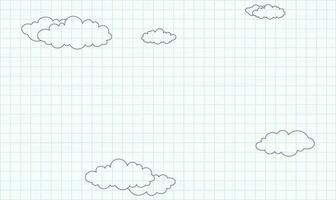 naadloos patroon wolk achtergrond en met plein rooster lijn tekening schattig tekenfilm concept geschikt voor kinderen ontwerp gebruikt voor afdrukken, geschenk wrap, textiel, vector illustratie